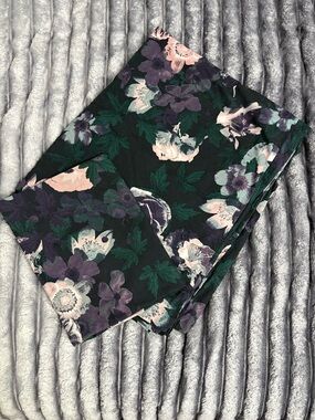 IKEA Cotton Queen Black Green Flowers Floral Duvet Cover 1 Sham Set